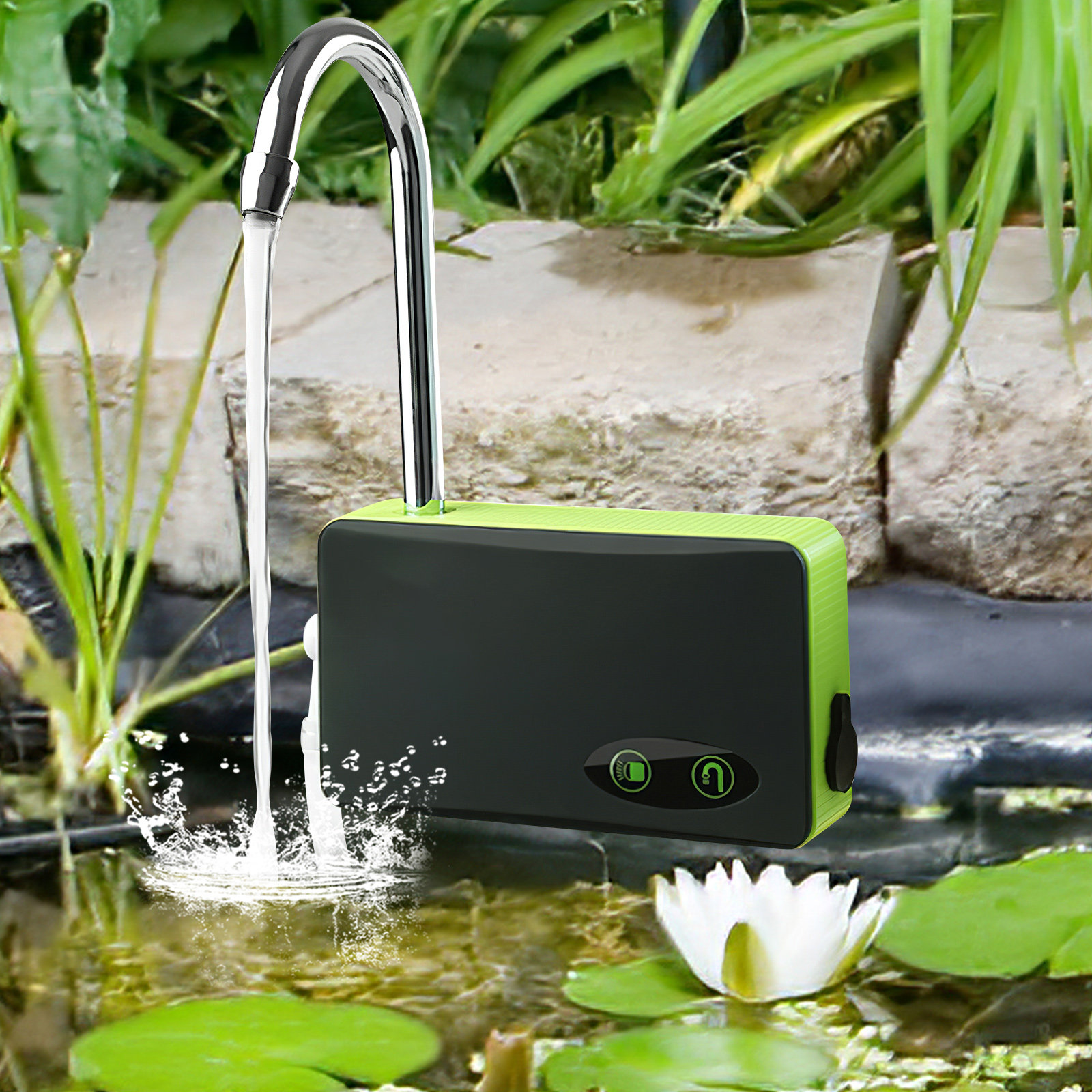 Gardening Tools Water - مضخة أكسجين محمولة ثلاثية الوظائف لتهوية
