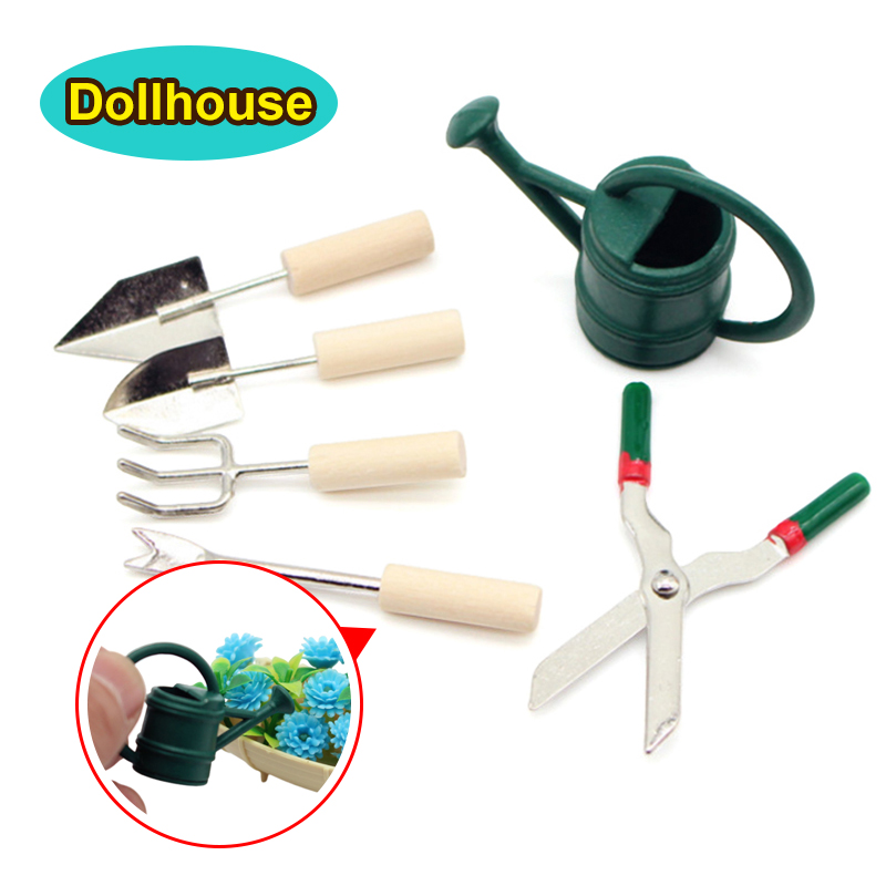 Gardening Tools - 1/12 دمية محاكاة مسقاة المجرف مقص