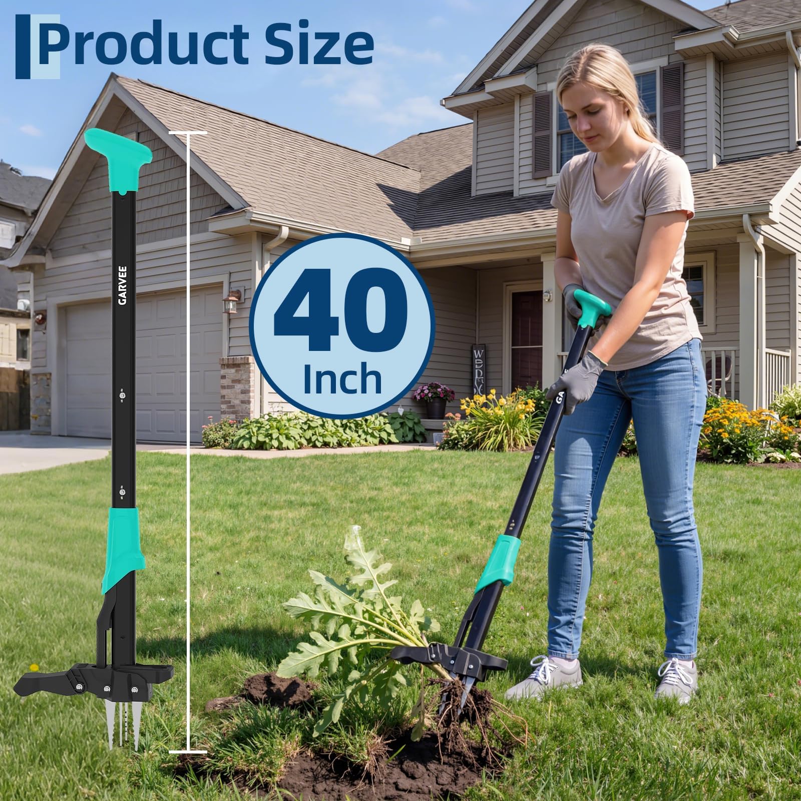 Gardening Tools Gifts - أداة إزالة الأعشاب ذات المقبض الطويل،