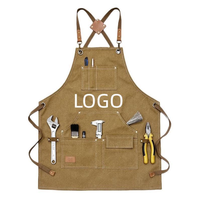 مريلة قماش مع جيوب متعددة حرفي - مراجعة Gardening Tools Logo وسعره