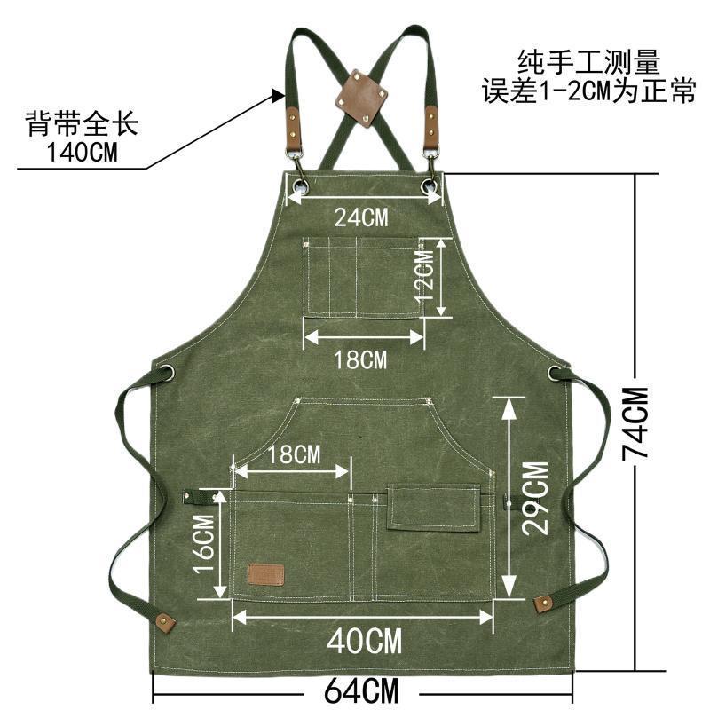 مريلة قماش مع جيوب متعددة حرفي - مراجعة Gardening Tools Logo وسعره