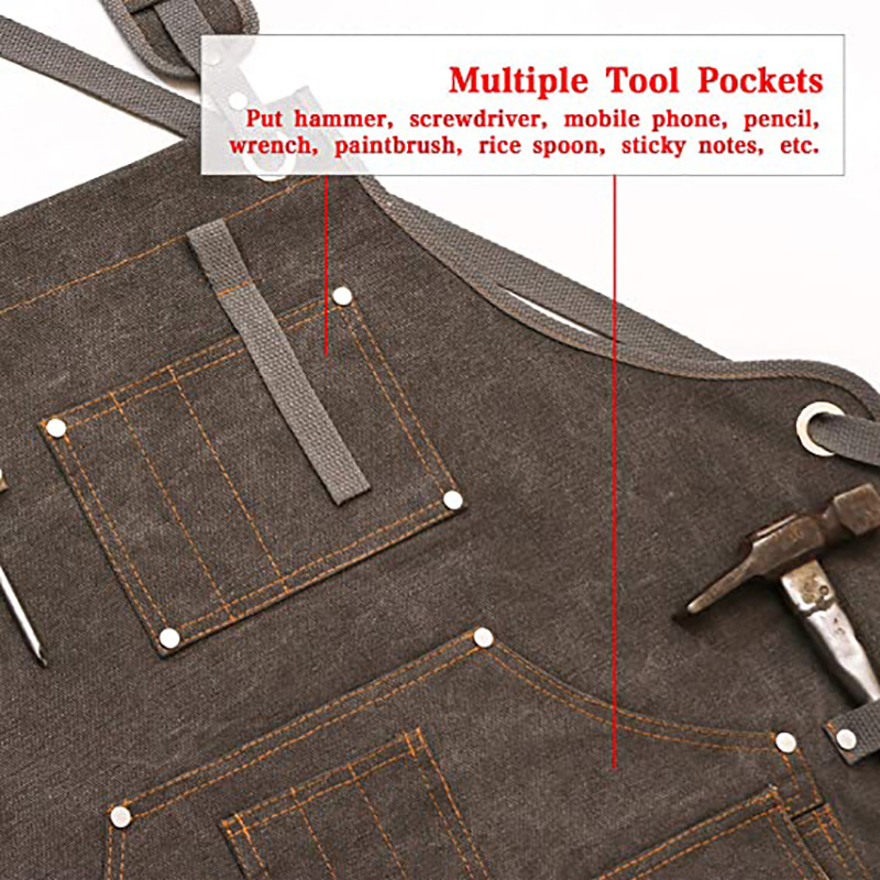 مريلة قماشية سميكة بسيطة مع شع - مراجعة Gardening Tools Logo وسعره